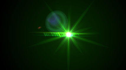 Bright Green Lens Flare