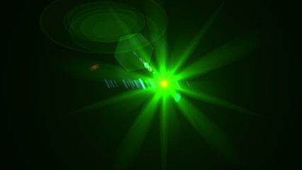 Bright Green Lens Flare