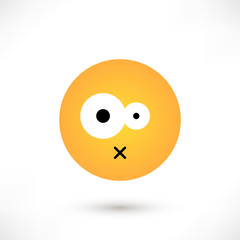 Disgust emoticon round