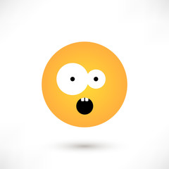 Surprised emoticon round
