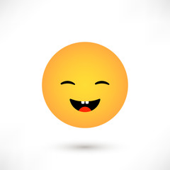 laughing emoticon round