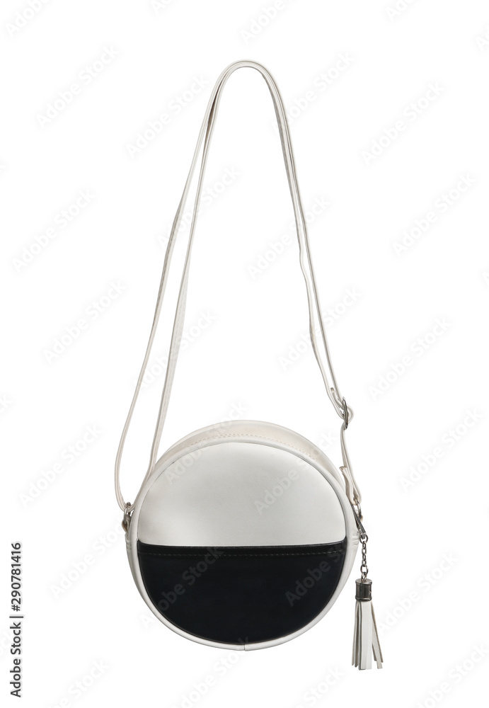 Wall mural fashion bag shoulder crossbody style (with clipping path) isolated on white background