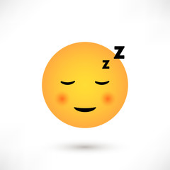 Sleep emoticon round