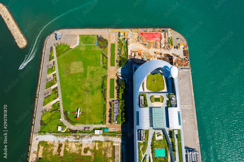 Aufkleber cruise terminal building in hong kong