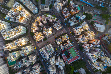 Hong Kong city from top side