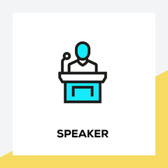 SPEAKER LINE ICON SET