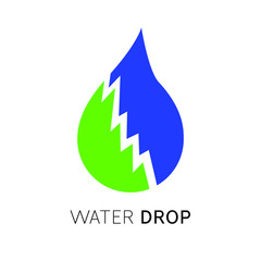 vector water drops illustration, nature icon, raindrops logo