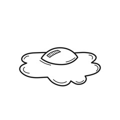 Hand drawn Egg isolated on a white. Breakfasts. Great for menu, poster or label. Vector illustration.