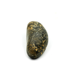 Close up rock ,Different kind of pebbles stone ,isolated on the white background.
