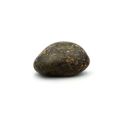 Close up rock ,Different kind of pebbles stone ,isolated on the white background.