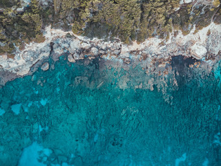 cliff bay at majorca with clean blue water