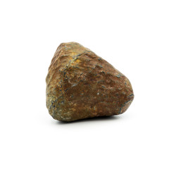 Close up rock ,Different kind of pebbles stone ,isolated on the white background.