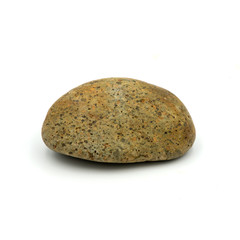 Close up rock ,Different kind of pebbles stone ,isolated on the white background.