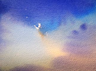 Watercolor painting on paper abstract background.
