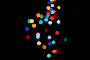 Christmas lights bokeh effect, design for Christmas