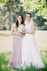 Beautiful girls Bride and bridesmaid