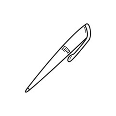 Hand drawn pen isolated on a white. Vector illustratio