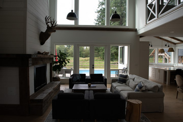 Interior of a suburban country home