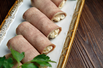 ham rolls. menu for catering
