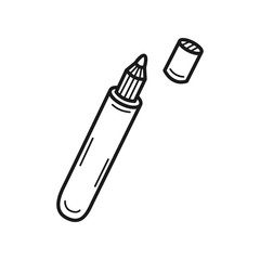 Hand drawn Marker pen isolated on a white. Vector illustration.