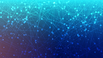 Obraz premium Abstract polygonal space low poly dark background 