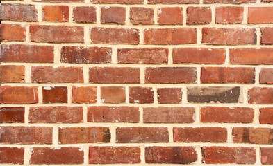 Abstract Retro old red block wall texture background.