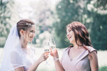 girls with glasses in the park