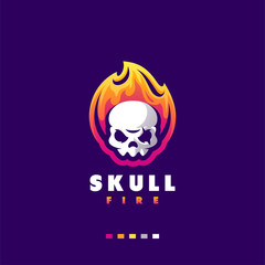 skull logo design vector illustration