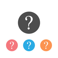 Question Mark icon set on white vector illustration