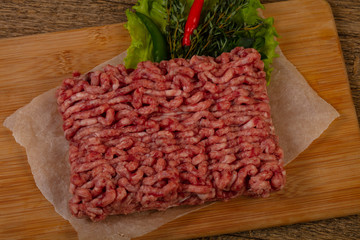 Raw pork minced meat