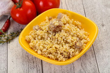 Bulgur with meat