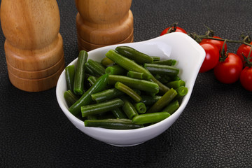 Green beans in the bowl