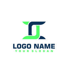 Elegant minimalist blue vector logo