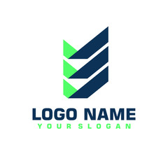 Elegant minimalist blue vector logo