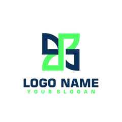 Elegant minimalist blue vector logo