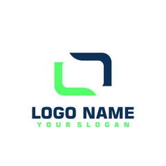 Elegant minimalist blue vector logo