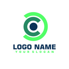 Elegant minimalist blue vector logo