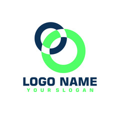 Elegant minimalist blue vector logo