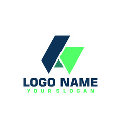 Elegant minimalist blue vector logo