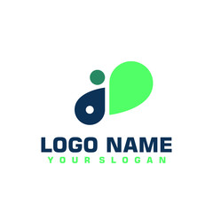 Elegant minimalist blue vector logo