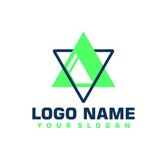 Elegant minimalist blue vector logo