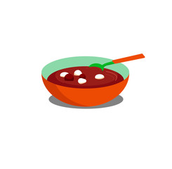 Food bowl illustration vector design
