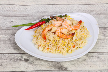 Thai style fried rice with prawn