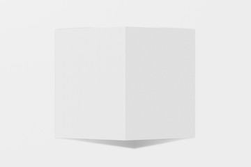 Mockup vertical booklet, brochure, invitation isolated on a white background with hard cover and realistic shadow. 3D rendering.