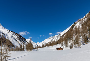 Fototapeta na wymiar Dorfertal in winter