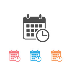 Obraz premium Calendar icon set vector illustration. Calendar