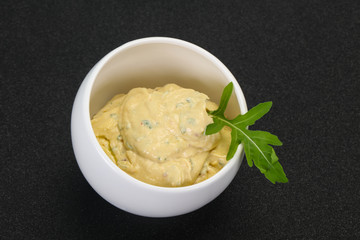 Hummus snack with olive oil