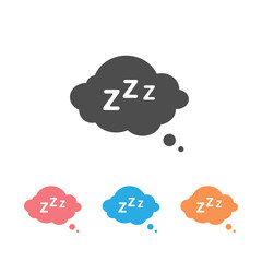 Sleep Rest icon set in flat style. Sleep symbol for your web site design, logo, app, UI Vector