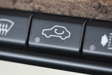 Recirculating air button on car dashboard