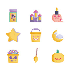 set of trick or treat happy halloween